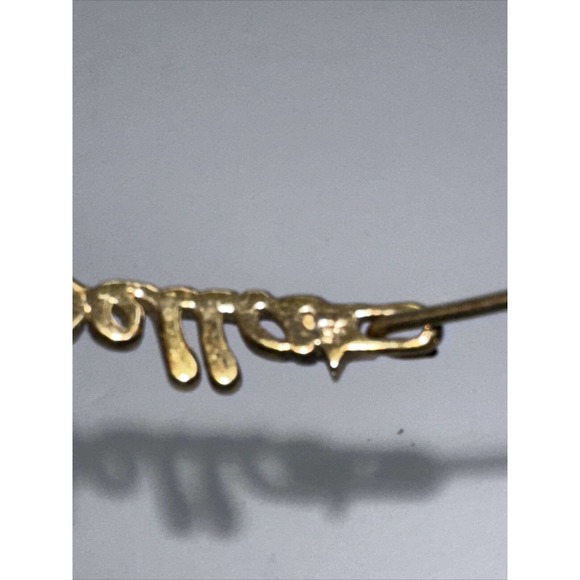 Childs Bracelet Bella Star Spell Out GOld Tone Stamped LE Bangle - Picture 5 of 9